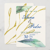 Weddensuitnodiging Kaart (Voorkant / Achterkant)