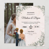 Weddensuitnodiging Kaart (Voorkant / Achterkant)