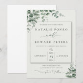 Weddensuitnodiging Kaart (Voorkant / Achterkant)