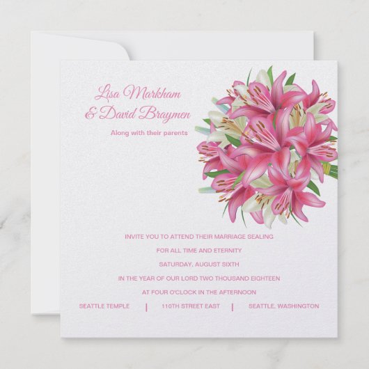 Weddensuitnodiging Kaart (Voorkant)