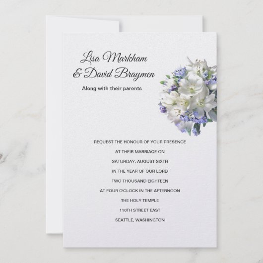 Weddensuitnodiging Kaart (Voorkant)