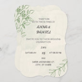 Weddensuitnodiging Kaart (Voorkant / Achterkant)