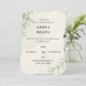 Weddensuitnodiging Kaart (Staand voorkant)