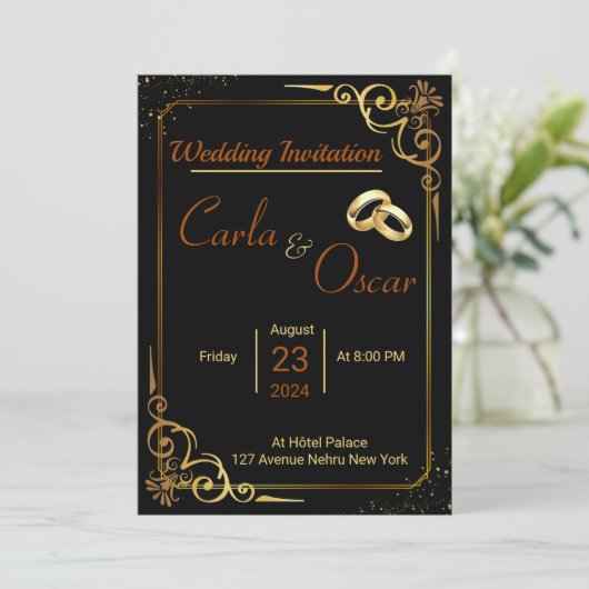 Weddensuitnodiging Kaart (Staand voorkant)