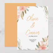 Weddensuitnodiging Kaart (Voorkant / Achterkant)