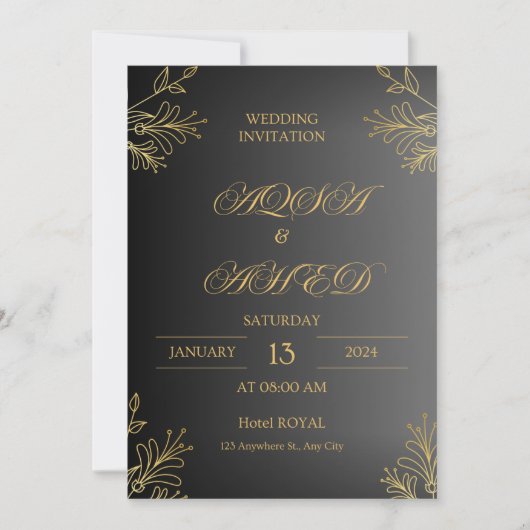 Weddensuitnodiging Kaart (Voorkant)