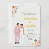 Weddensuitnodiging Kaart (Voorkant)