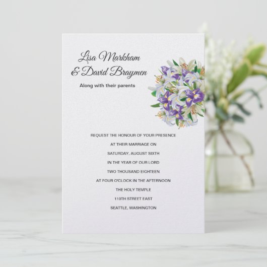 Weddensuitnodiging Kaart (Staand voorkant)