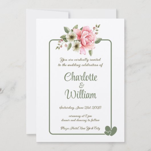 Weddensuitnodiging Kaart (Voorkant)