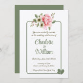 Weddensuitnodiging Kaart (Voorkant / Achterkant)