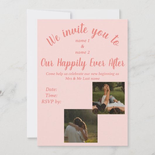 Weddensuitnodiging Kaart (Voorkant)