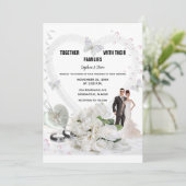 Weddensuitnodiging Kaart (Staand voorkant)