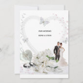 Weddensuitnodiging Kaart (Achterkant)