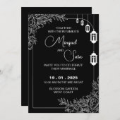 Weddensuitnodiging Kaart (Voorkant / Achterkant)