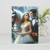 Weddensuitnodiging Kaart (Staand voorkant)