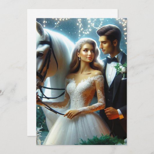 Weddensuitnodiging Kaart (Voorkant / Achterkant)