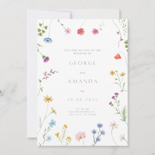 Weddensuitnodiging Kaart (Voorkant)