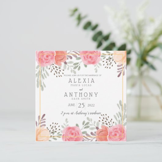 Weddensuitnodiging Kaart (Staand voorkant)