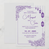 Weddensuitnodiging Kaart (Voorkant / Achterkant)