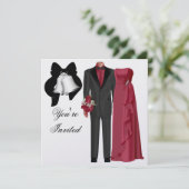 Weddensuitnodiging Kaart (Staand voorkant)