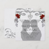 Weddensuitnodiging Kaart (Voorkant / Achterkant)