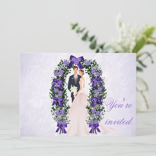 Weddensuitnodiging Kaart (Staand voorkant)