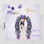 Weddensuitnodiging Kaart (Voorkant / Achterkant)