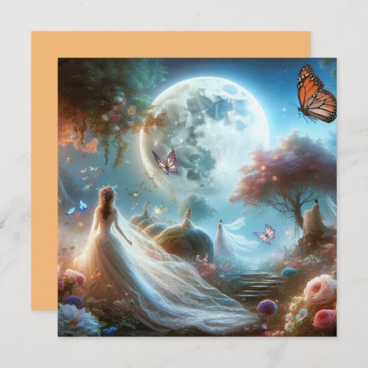 Weddensuitnodiging Kaart (Voorkant / Achterkant)