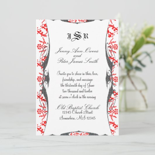 Weddensuitnodiging Kaart (Staand voorkant)