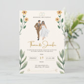 Weddensuitnodiging Kaart (Staand voorkant)