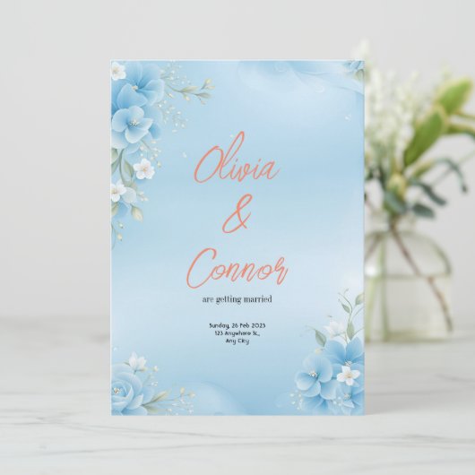 Weddensuitnodiging Kaart (Staand voorkant)