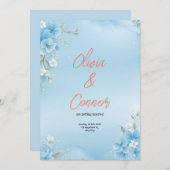 Weddensuitnodiging Kaart (Voorkant / Achterkant)