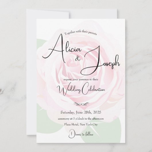 Weddensuitnodiging Kaart (Voorkant)