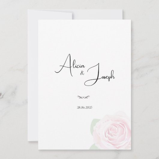 Weddensuitnodiging Kaart (Achterkant)