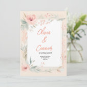 Weddensuitnodiging Kaart (Staand voorkant)