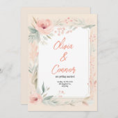 Weddensuitnodiging Kaart (Voorkant / Achterkant)