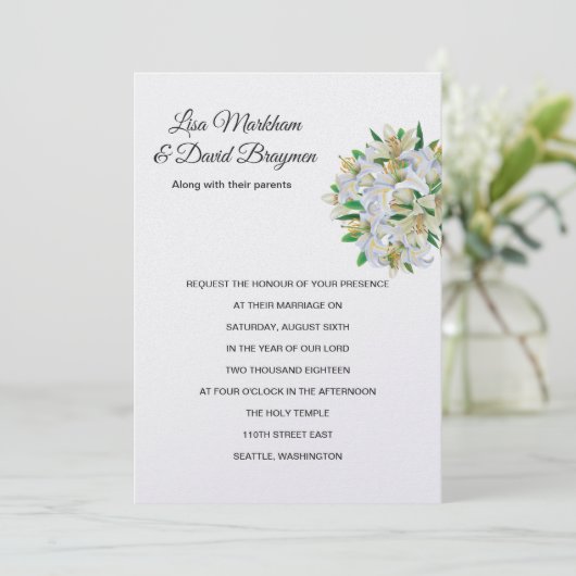 Weddensuitnodiging Kaart (Staand voorkant)