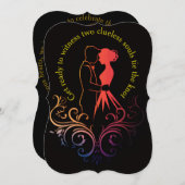 Weddensuitnodiging Kaart (Voorkant / Achterkant)