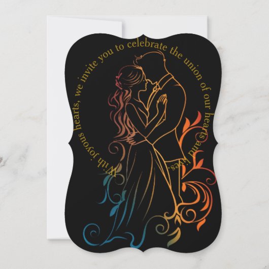 Weddensuitnodiging Kaart (Achterkant)