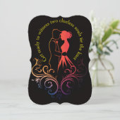 Weddensuitnodiging Kaart (Staand voorkant)