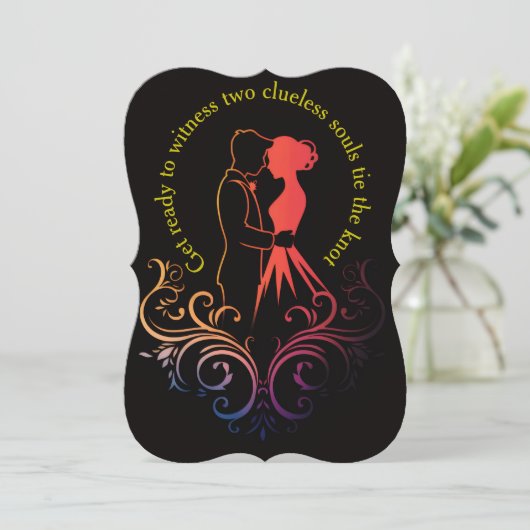 Weddensuitnodiging Kaart (Staand voorkant)