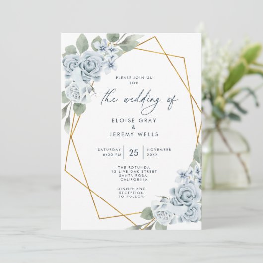 Weddensuitnodiging Kaart (Staand voorkant)