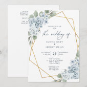 Weddensuitnodiging Kaart (Voorkant / Achterkant)