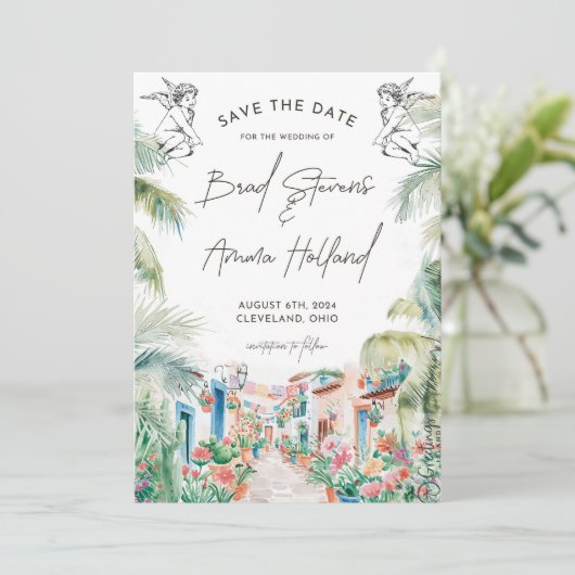 Weddensuitnodiging Kaart (Staand voorkant)