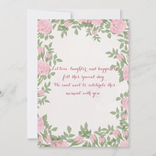 Weddensuitnodiging Kaart (Achterkant)