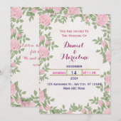 Weddensuitnodiging Kaart (Voorkant / Achterkant)