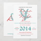 Weddensuitnodiging Kaart (Voorkant / Achterkant)