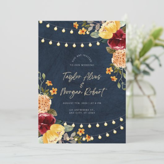 Weddensuitnodiging Kaart (Staand voorkant)