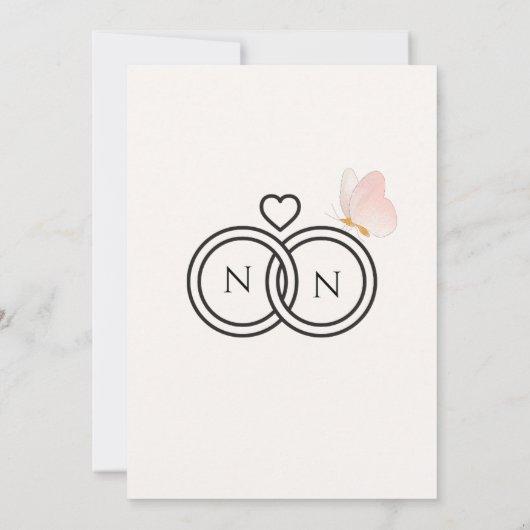 Weddensuitnodiging Kaart (Achterkant)