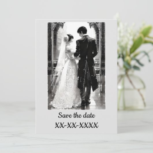 Weddensuitnodiging Kaart (Staand voorkant)